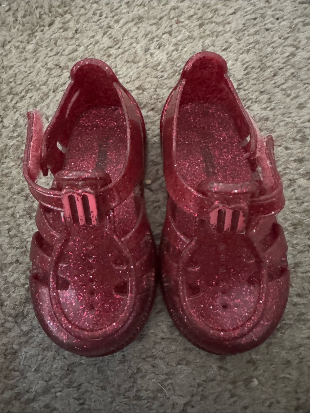 Mini Melissa toddler girl pink sparkly jelly sandals